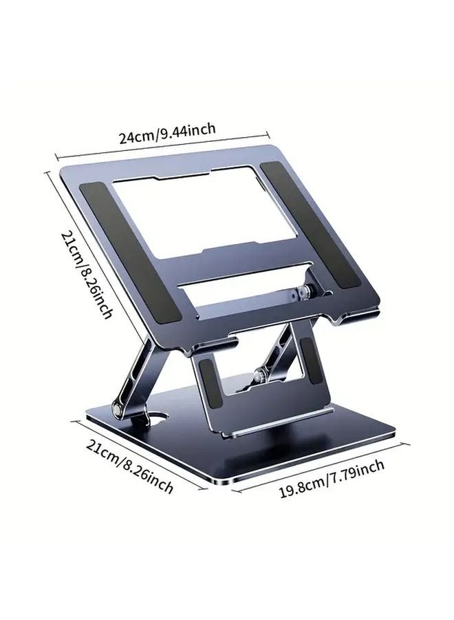 RIKSOIN Silvery 2 في 1 حامل كمبيوتر محمول وهاتف قابل للتعديل مع فتحات تهوية سعة 22.05 رطل - Image 2